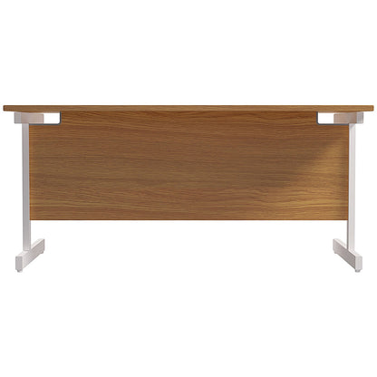 Jemini 1800mm Rectangular Desk, White Cantilever Leg, Oak