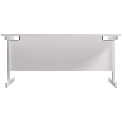 Jemini 1800mm Rectangular Desk, White Cantilever Leg, White