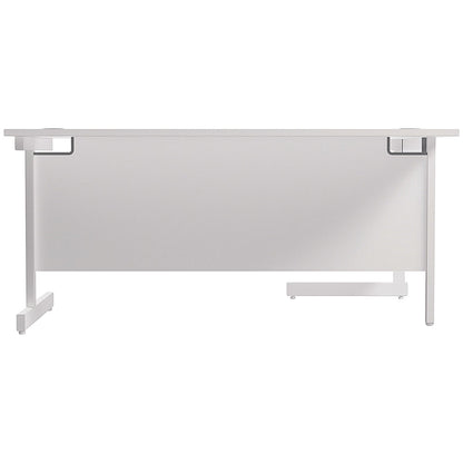 Jemini 1600mm Corner Desk, Left Hand, White Cantilever Legs, White