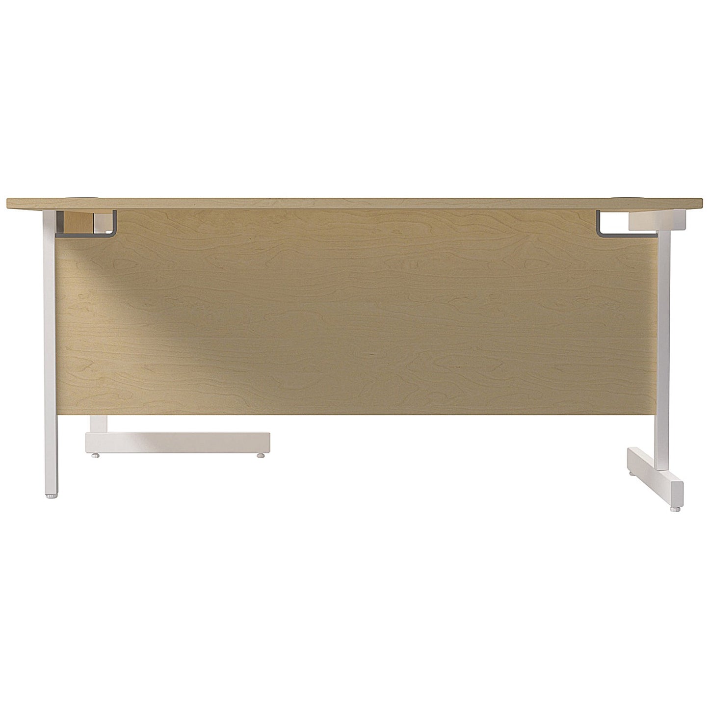 Jemini 1600mm Corner Desk, Right Hand, White Cantilever Legs, Maple