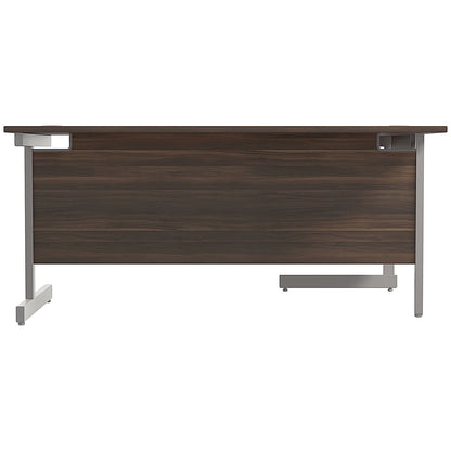 Jemini 1800mm Corner Desk, Left Hand, Silver Cantilever Legs, Walnut
