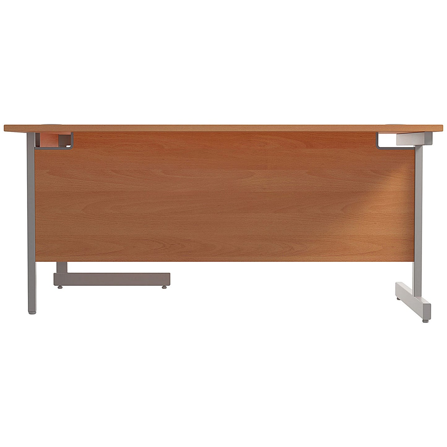 Jemini 1800mm Corner Desk, Right Hand, Silver Cantilever Legs, Beech