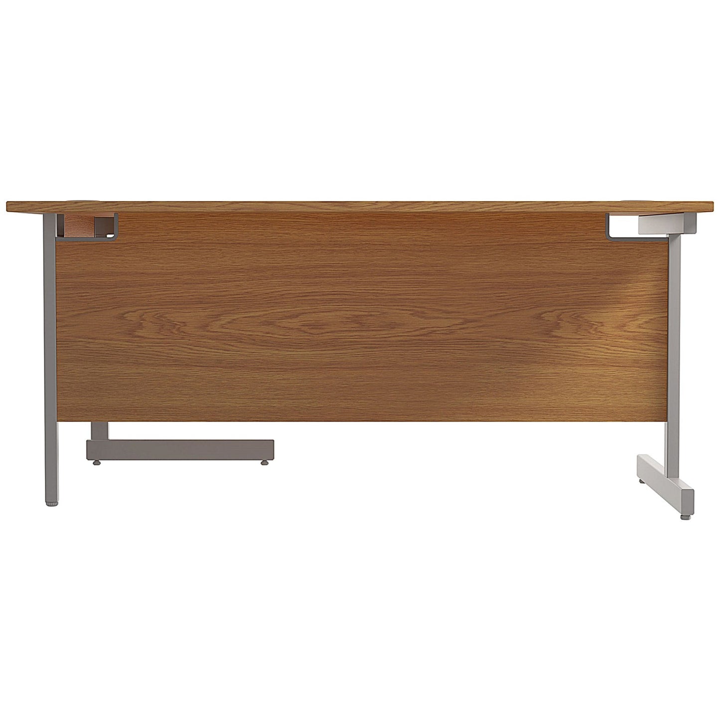 Jemini 1800mm Corner Desk, Right Hand, Silver Cantilever Legs, Oak