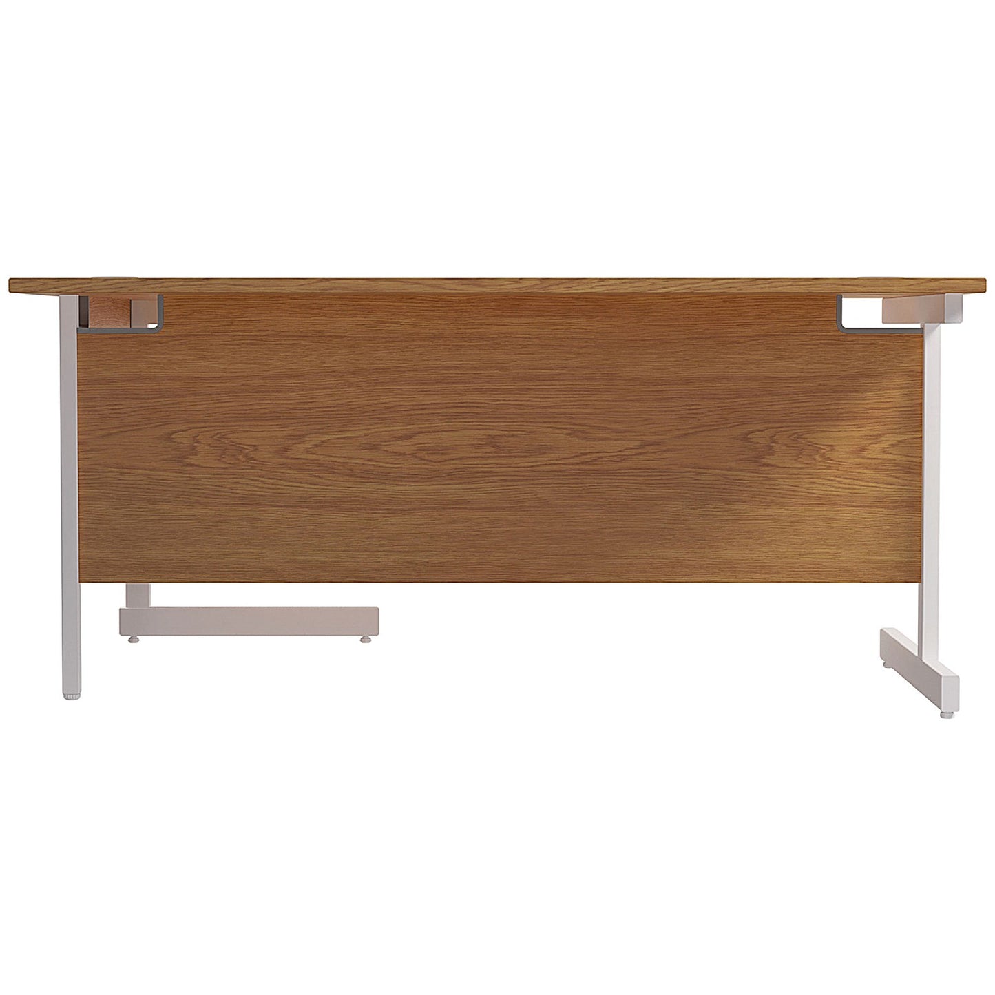 Jemini 1800mm Corner Desk, Right Hand, White Cantilever Legs, Oak