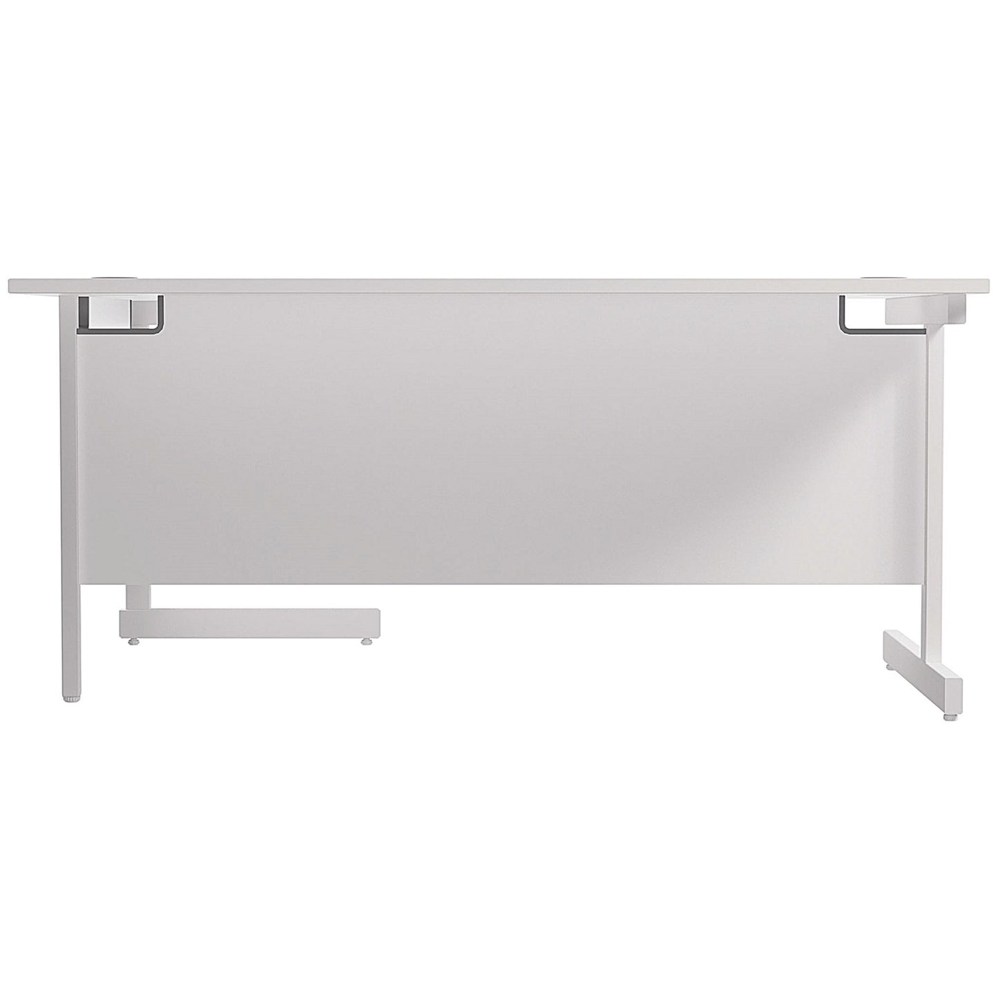 Jemini 1800mm Corner Desk, Right Hand, White Cantilever Legs, White