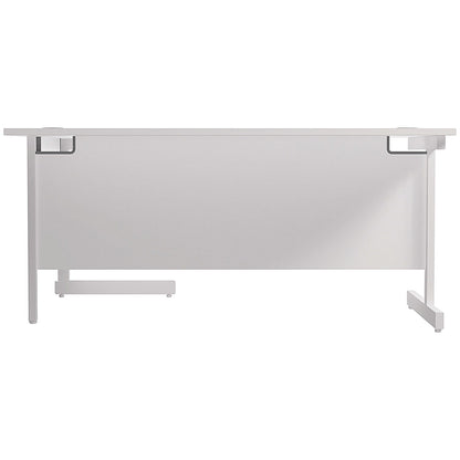 Jemini 1800mm Corner Desk, Right Hand, White Cantilever Legs, White
