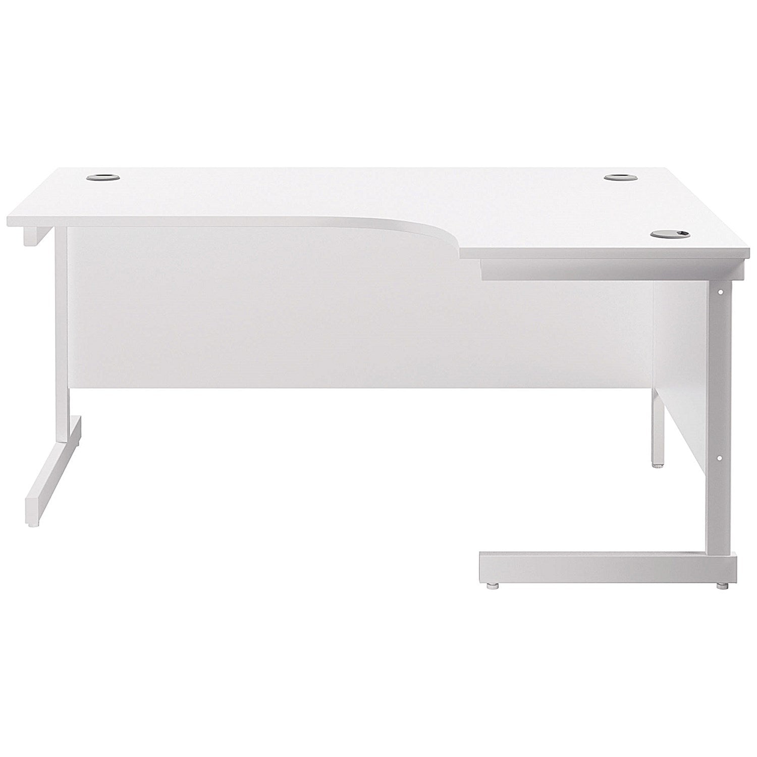 Jemini 1800mm Corner Desk, Right Hand, White Cantilever Legs, White