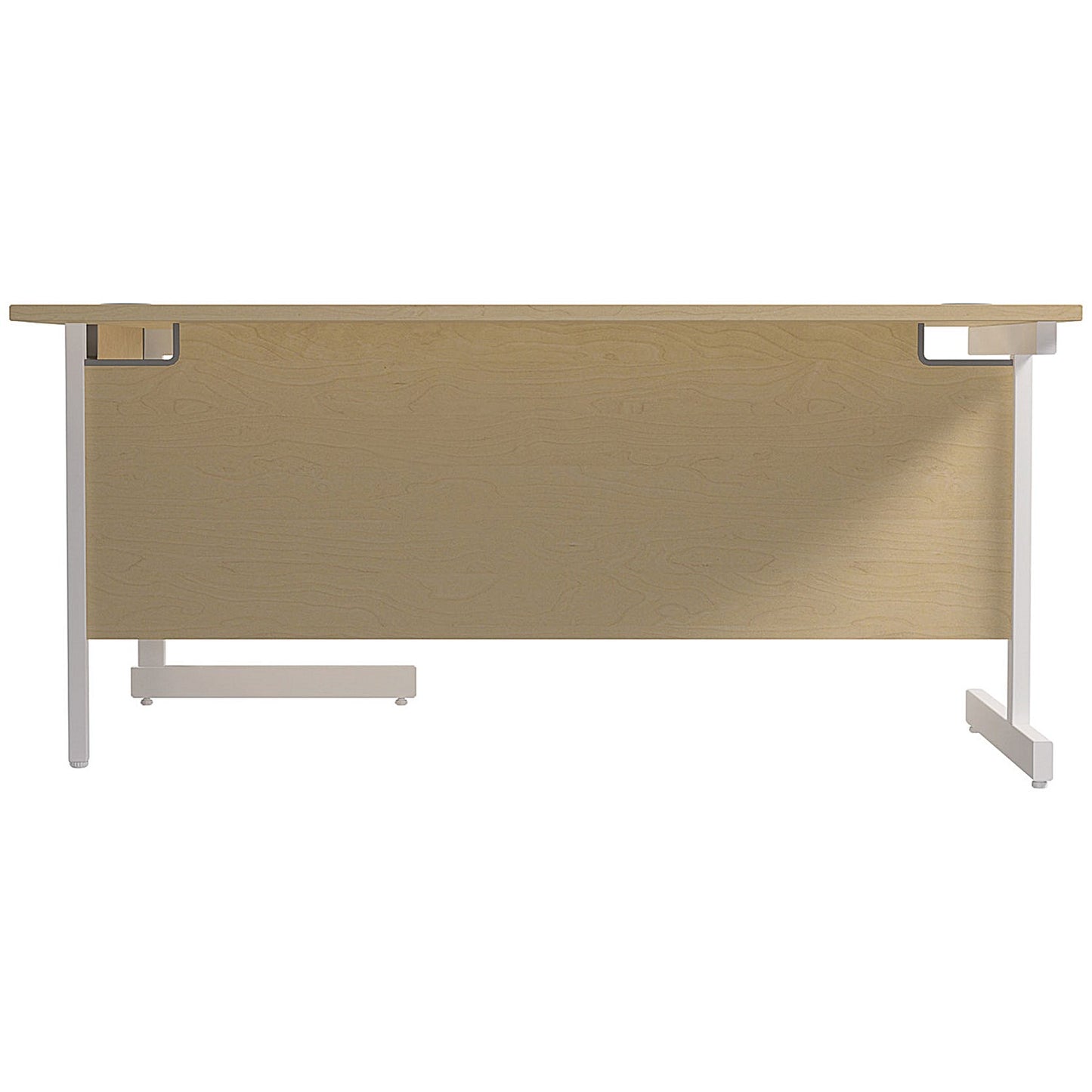 Jemini 1800mm Corner Desk, Right Hand, White Cantilever Legs, Maple