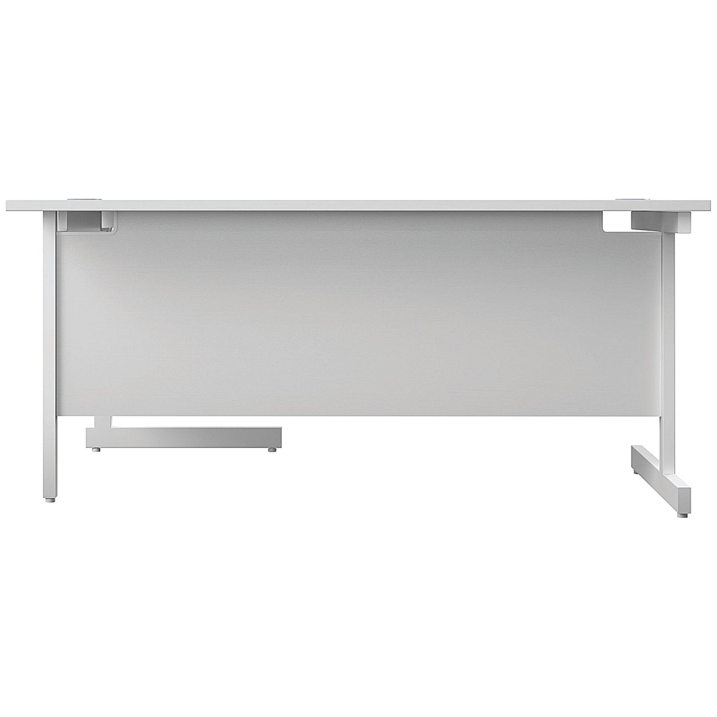 First 1600mm Corner Desk, Right Hand, White Cantilever Legs, White
