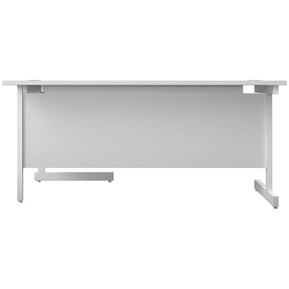 First 1600mm Corner Desk, Right Hand, White Cantilever Legs, White