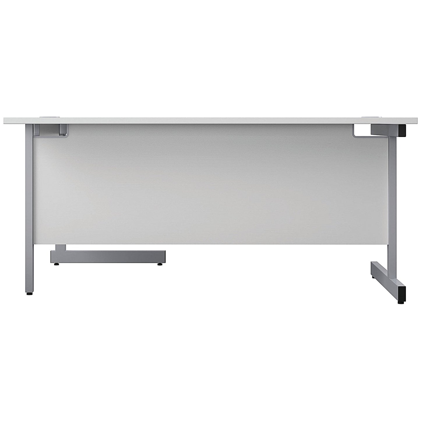 First 1800mm Corner Desk, Right Hand, Silver Cantilever Legs, White