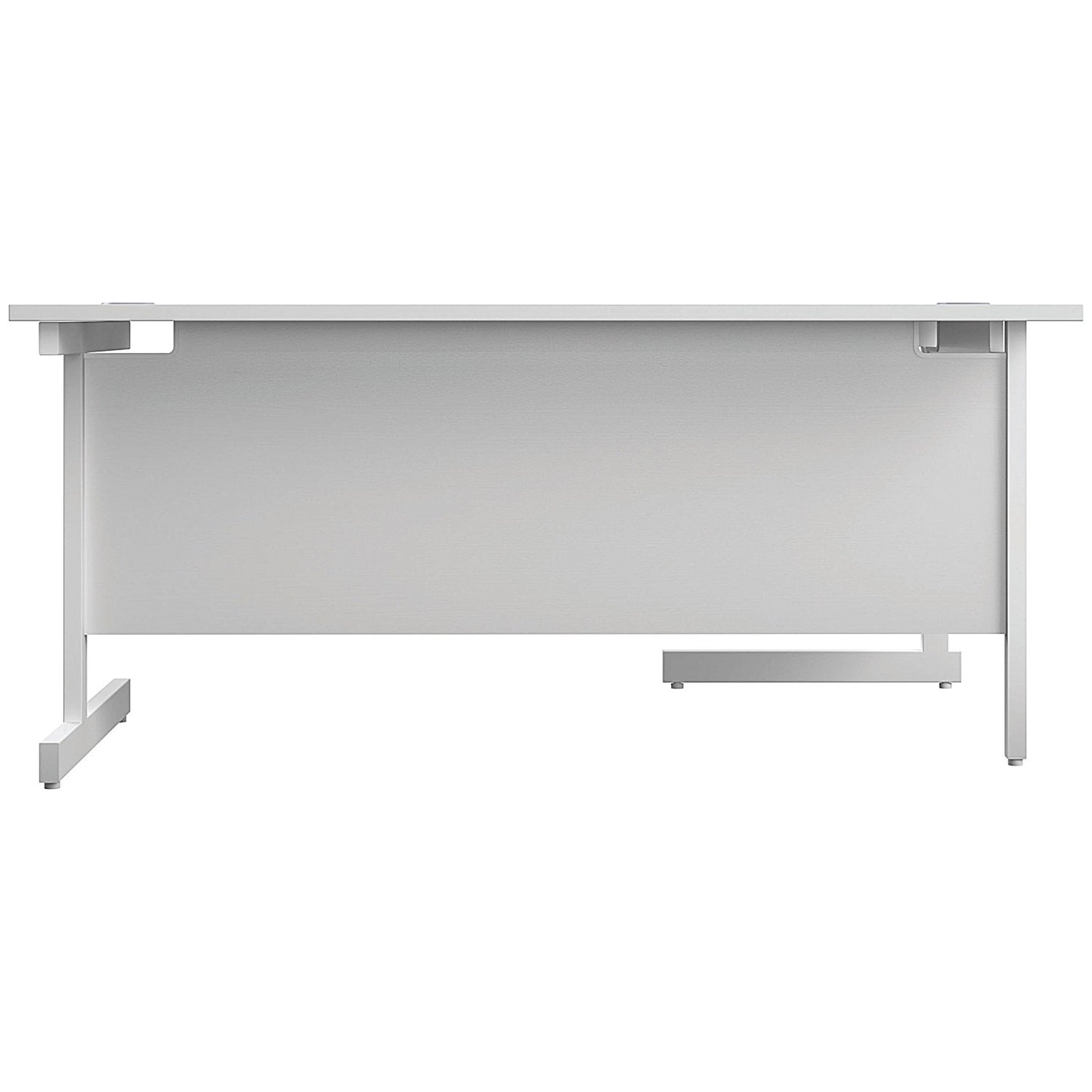 First 1800mm Corner Desk, Left Hand, White Cantilever Legs, White