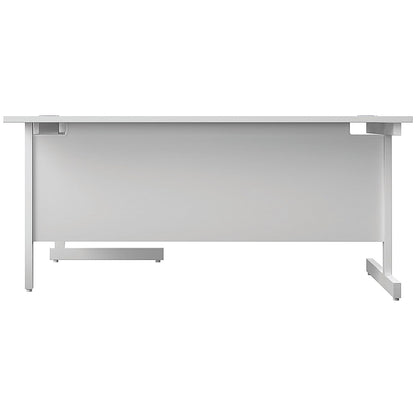 First 1800mm Corner Desk, Right Hand, White Cantilever Legs, White