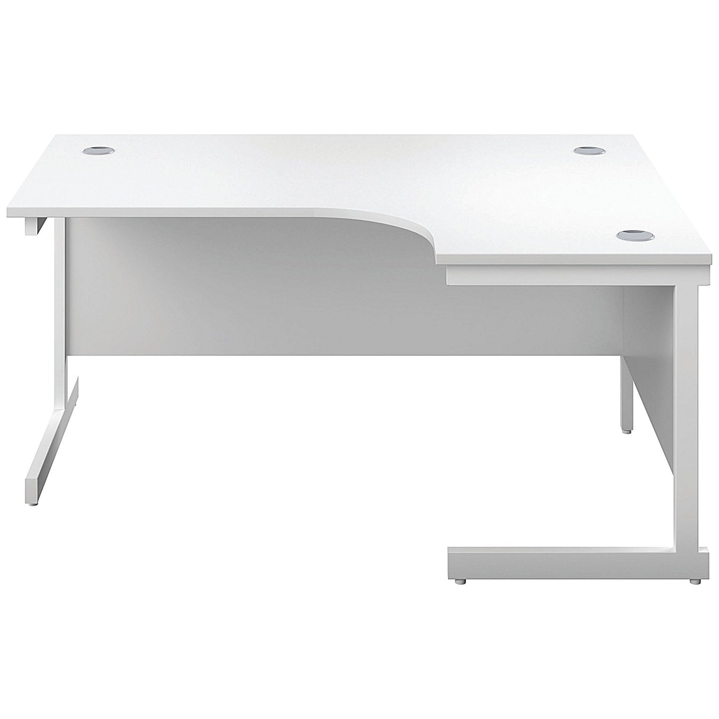 First 1800mm Corner Desk, Right Hand, White Cantilever Legs, White