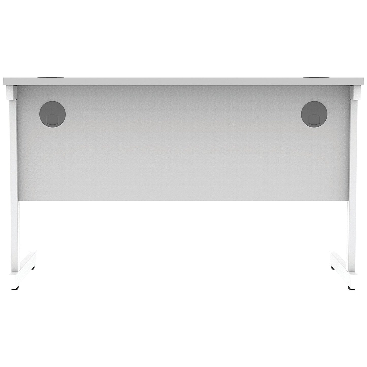 Astin 1200mm Slim Rectangular Desk, White Cantilever Legs, White