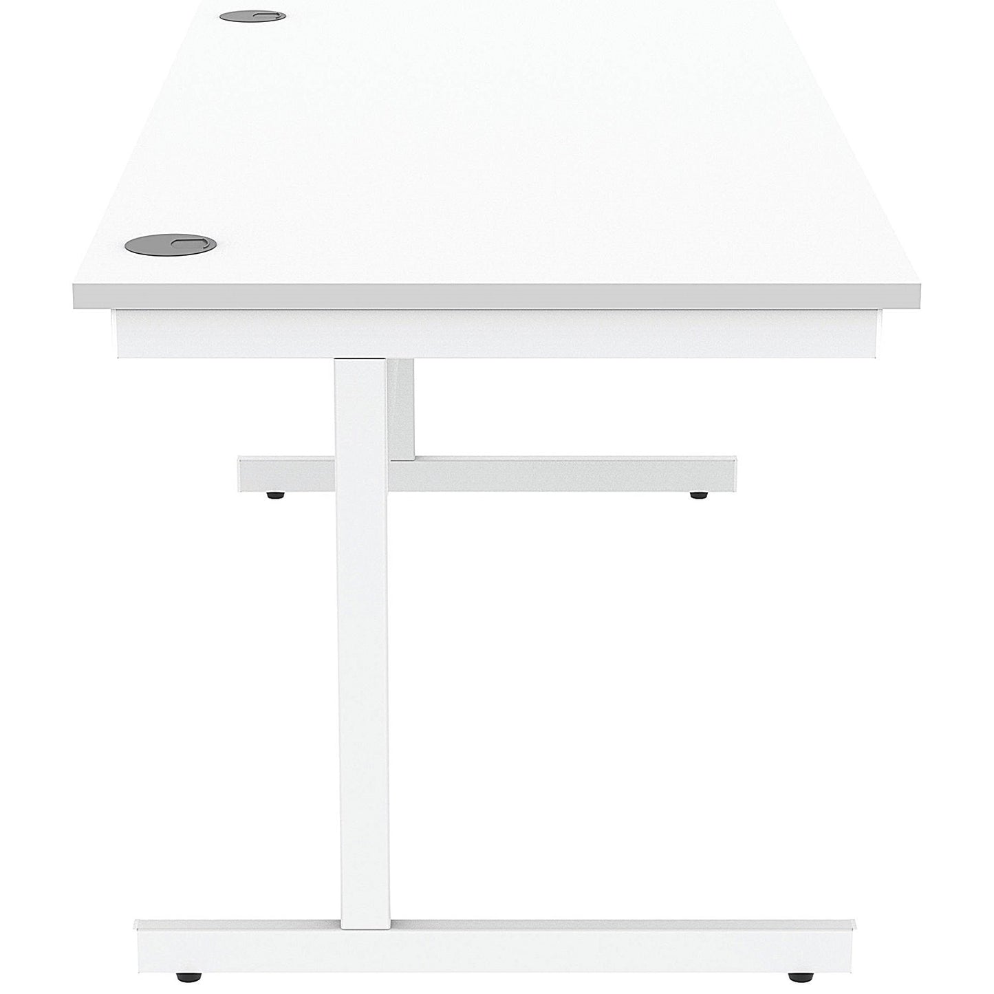 Astin 1200mm Rectangular Desk, White Cantilever Legs, White