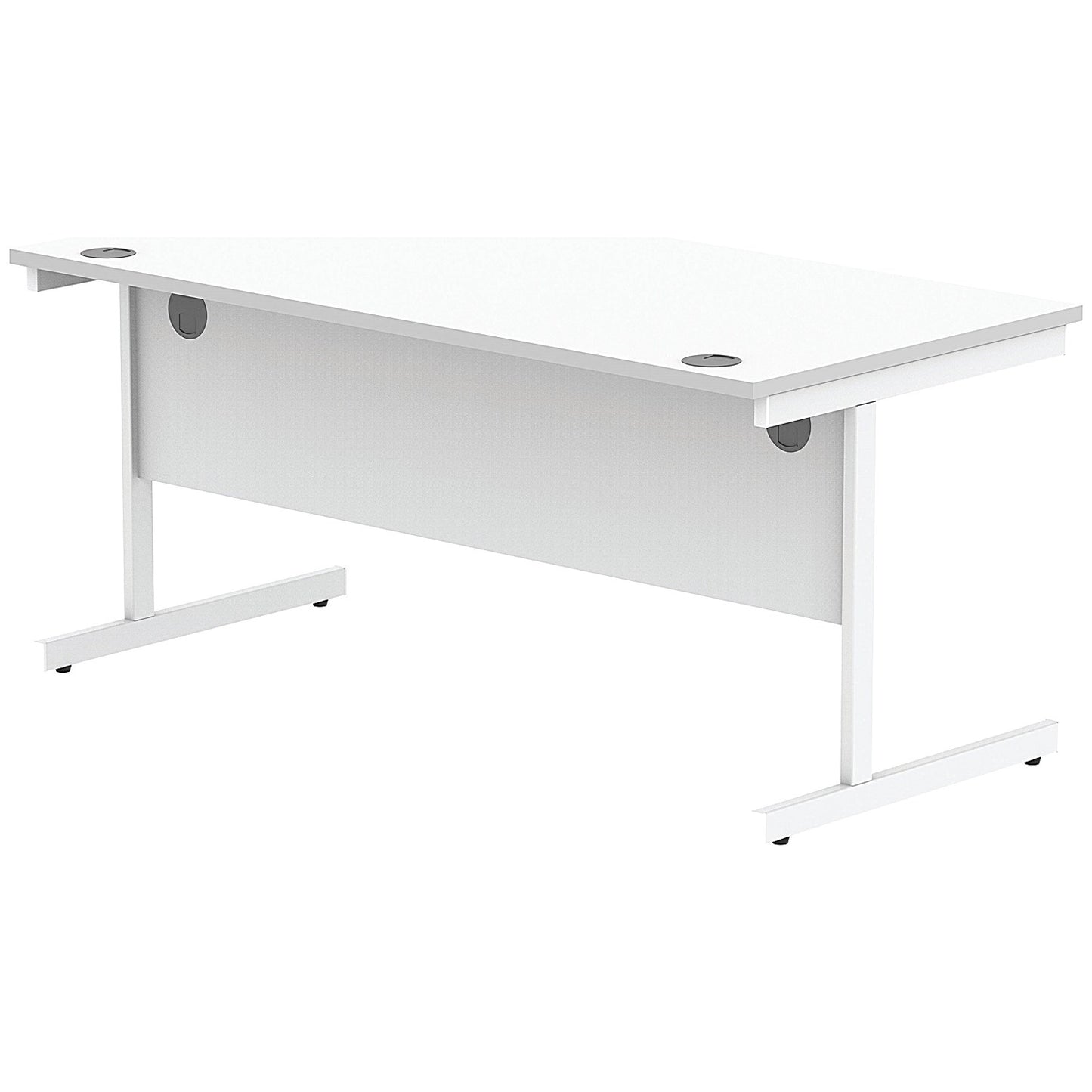 Astin 1200mm Rectangular Desk, White Cantilever Legs, White