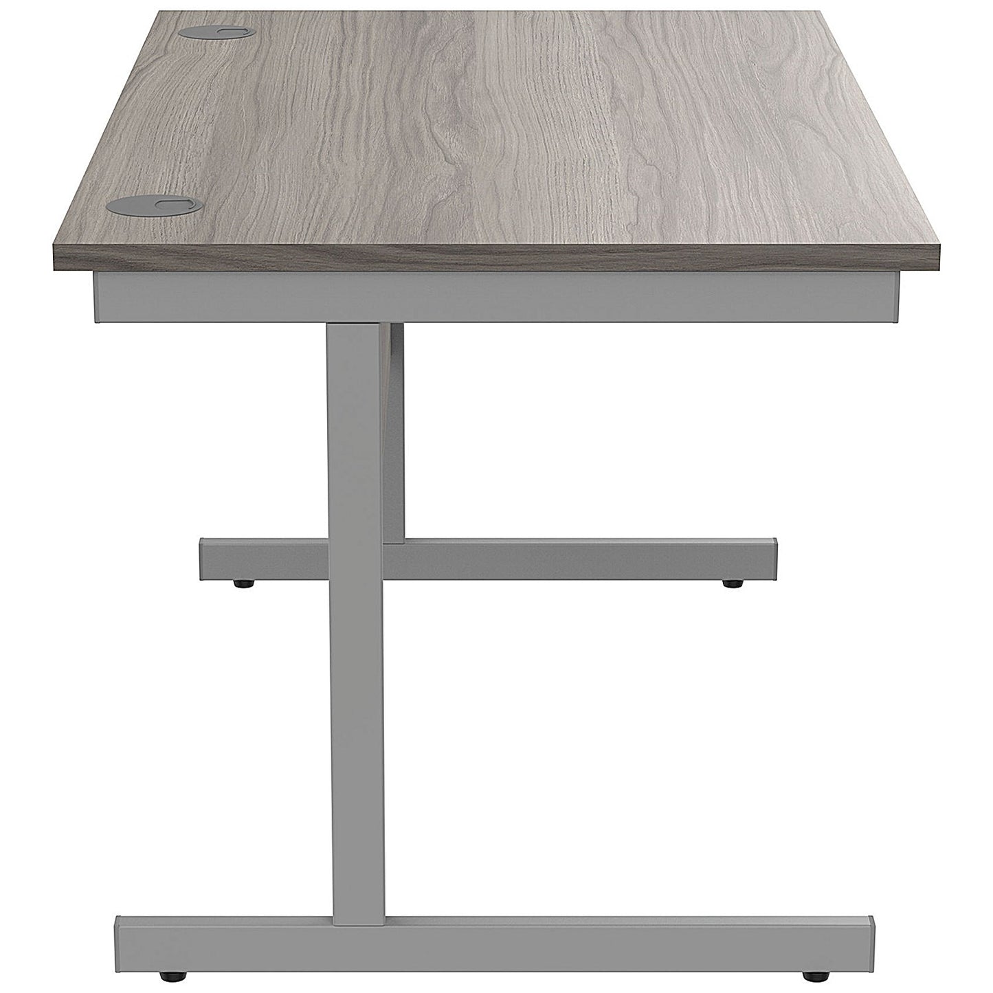 Astin 1200mm Rectangular Desk, Silver Cantilever Legs, Grey Oak