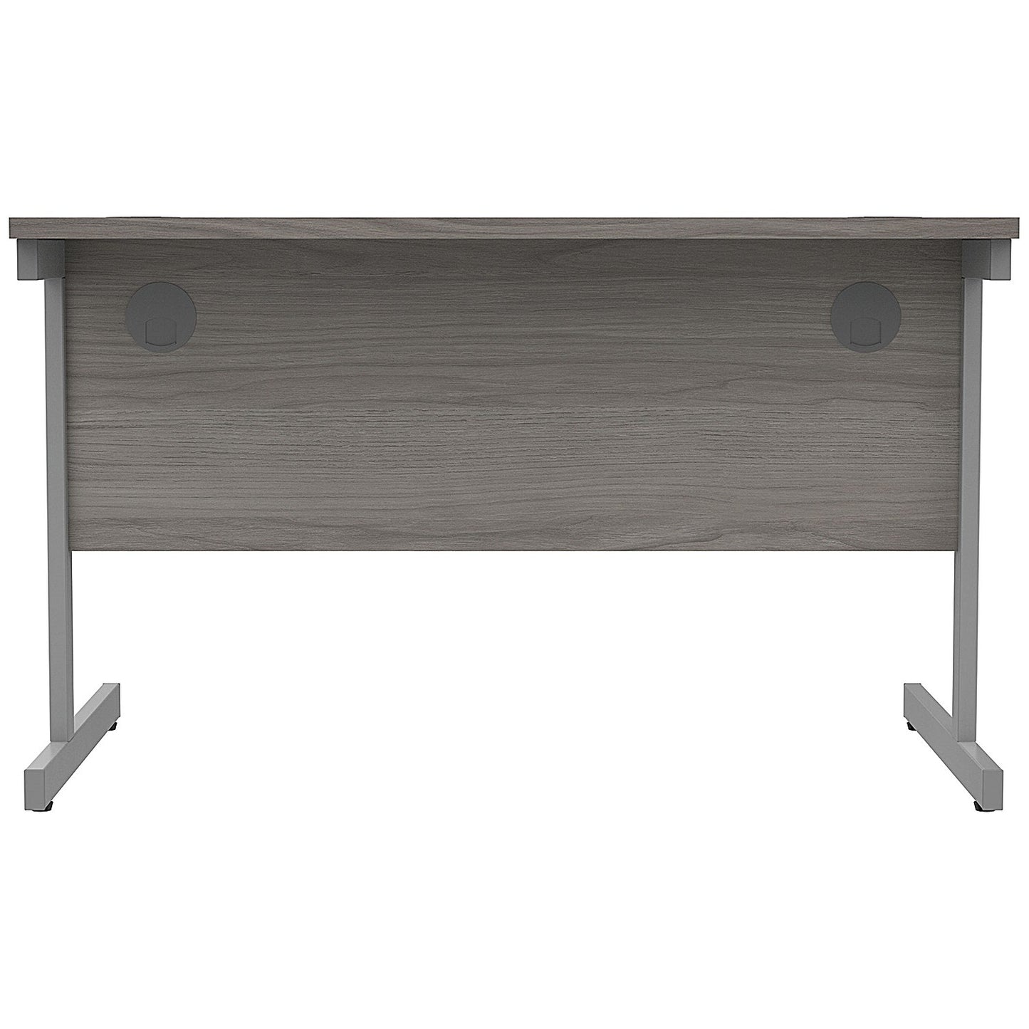 Astin 1200mm Rectangular Desk, Silver Cantilever Legs, Grey Oak