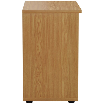 First Desk High Bookcase, 1 Shelf, 730mm High, Oak