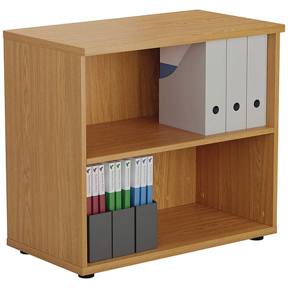 First Desk High Bookcase, 1 Shelf, 730mm High, Oak