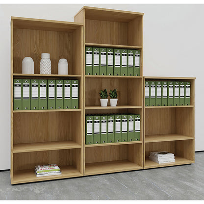 First Desk High Bookcase, 1 Shelf, 730mm High, Oak