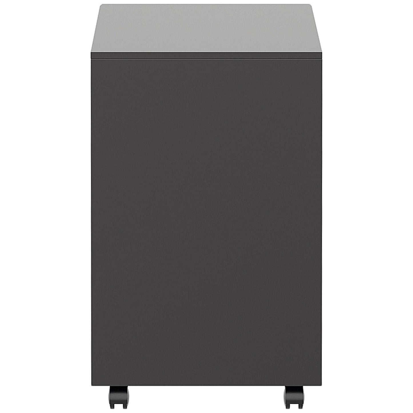 First 3 Drawer Steel Under Desk Pedestal, Black