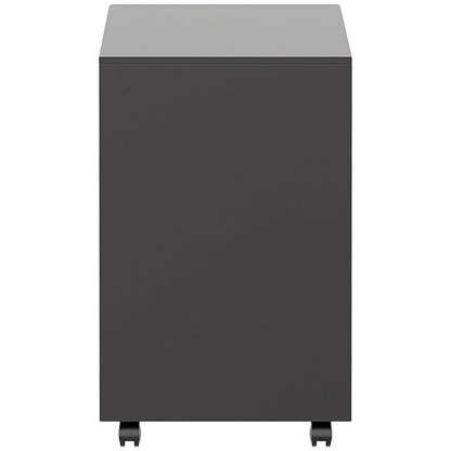 First 3 Drawer Steel Under Desk Pedestal, Black