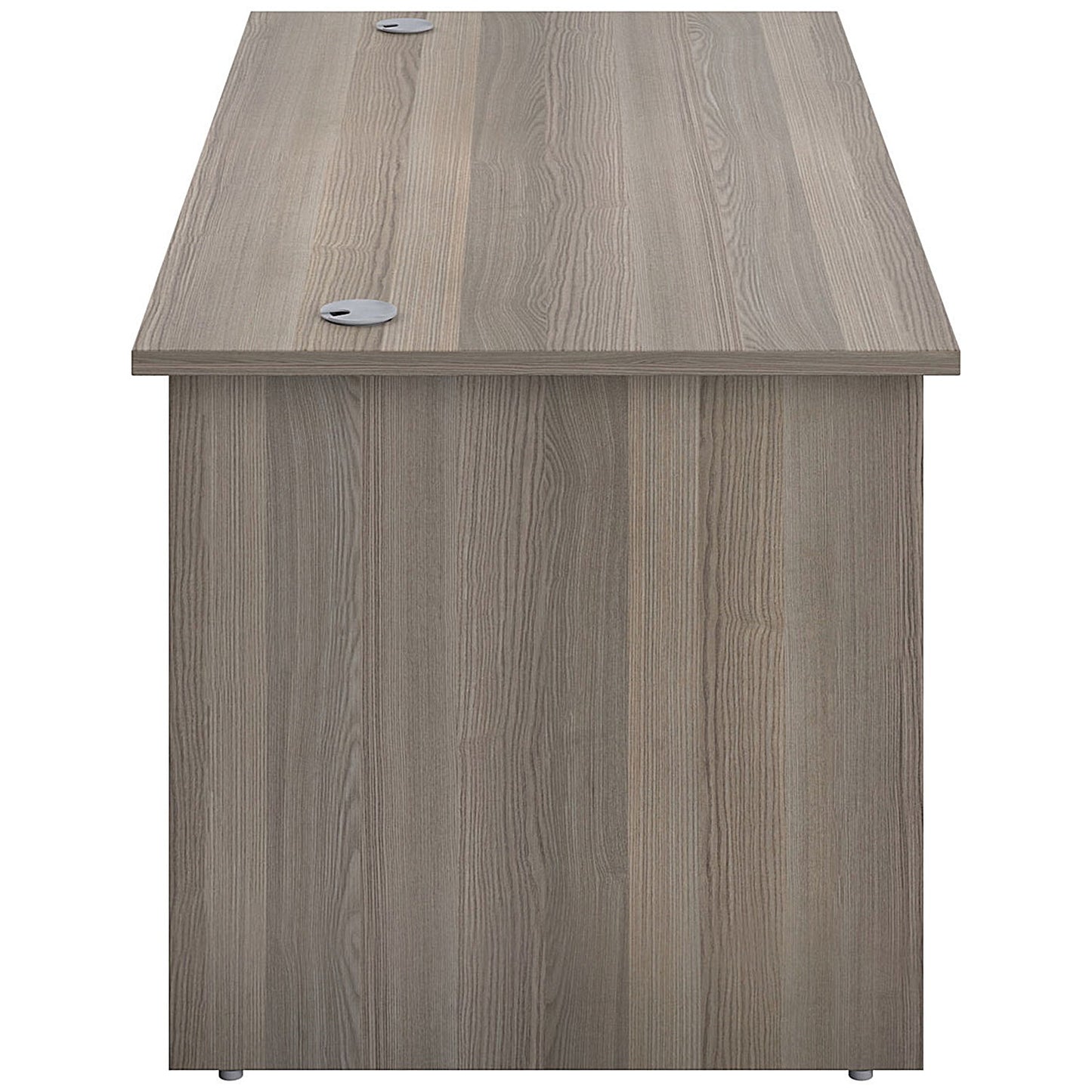 Jemini 1400mm Rectangular Desk, Panel End Leg, Grey Oak