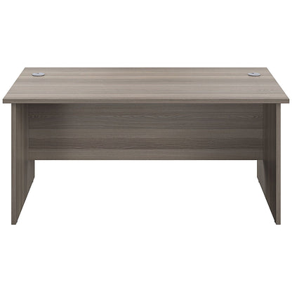 Jemini 1400mm Rectangular Desk, Panel End Leg, Grey Oak