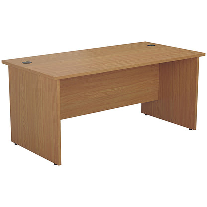 Jemini 1800mm Rectangular Desk, Panel End Leg, Oak