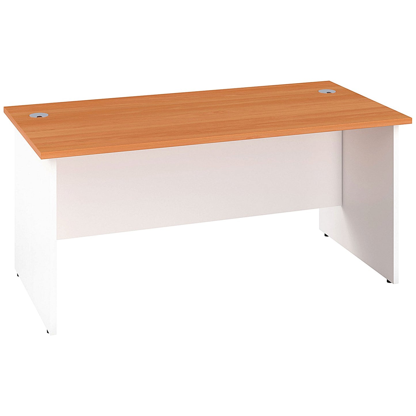Jemini Two-Tone 1200mm Rectangular Desk, Panel End Leg, Beech & White