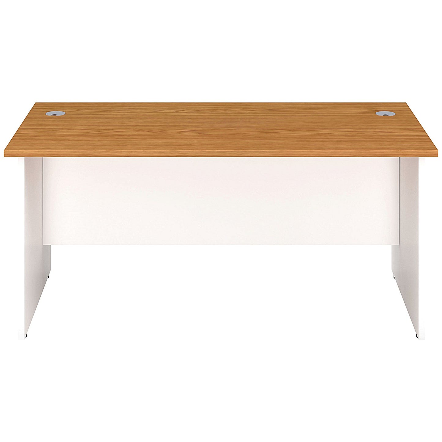 Jemini Two-Tone 1200mm Rectangular Desk, Panel End Leg, Oak & White