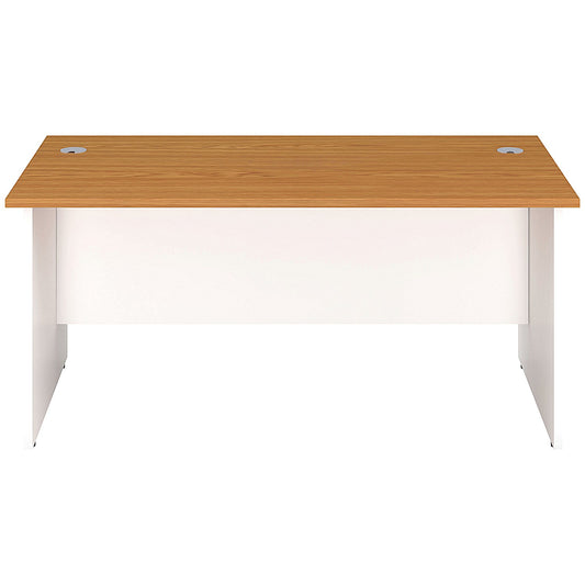 Jemini Two-Tone 1200mm Rectangular Desk, Panel End Leg, Oak & White