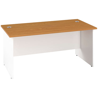 Jemini Two-Tone 1200mm Rectangular Desk, Panel End Leg, Oak & White