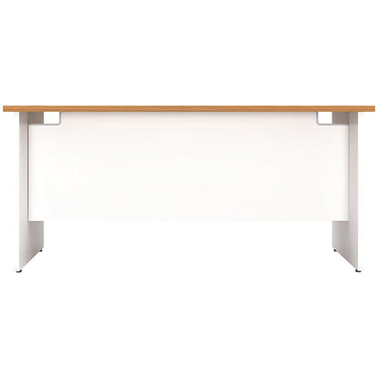 Jemini Two-Tone 1200mm Rectangular Desk, Panel End Leg, Oak & White