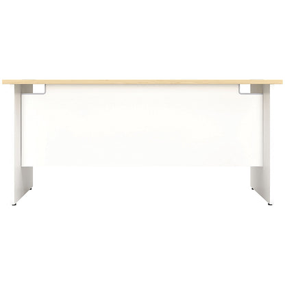 Jemini Two-Tone 1200mm Rectangular Desk, Panel End Leg, Maple & White