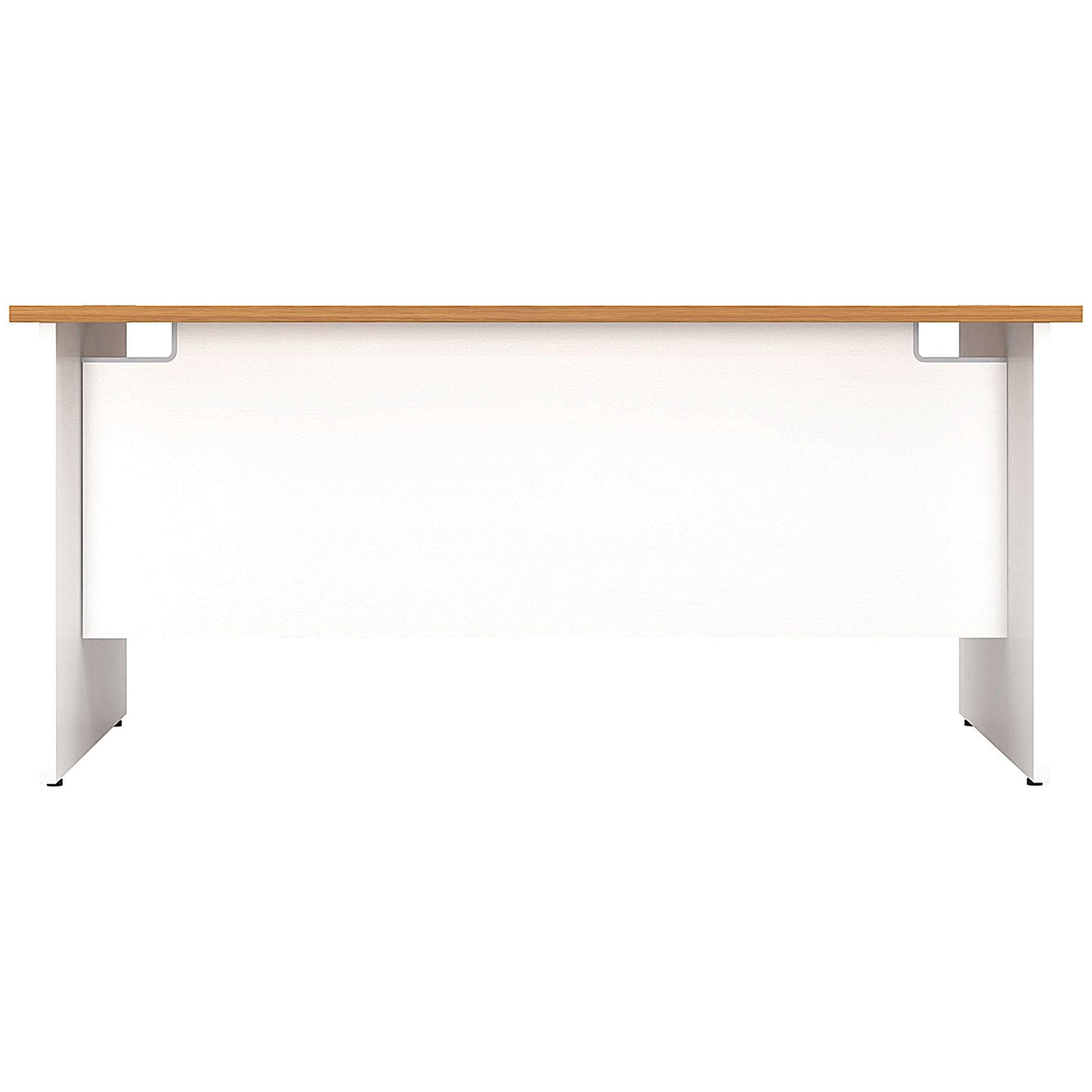 Jemini Two-Tone 1600mm Rectangular Desk, Panel End Leg, Oak & White