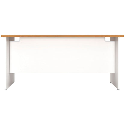 Jemini Two-Tone 1600mm Rectangular Desk, Panel End Leg, Oak & White