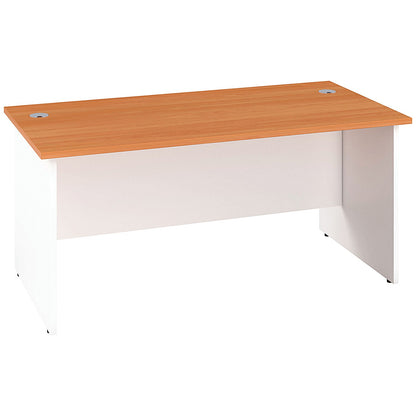 Jemini Two-Tone 1800mm Rectangular Desk, Panel End Leg, Beech & White