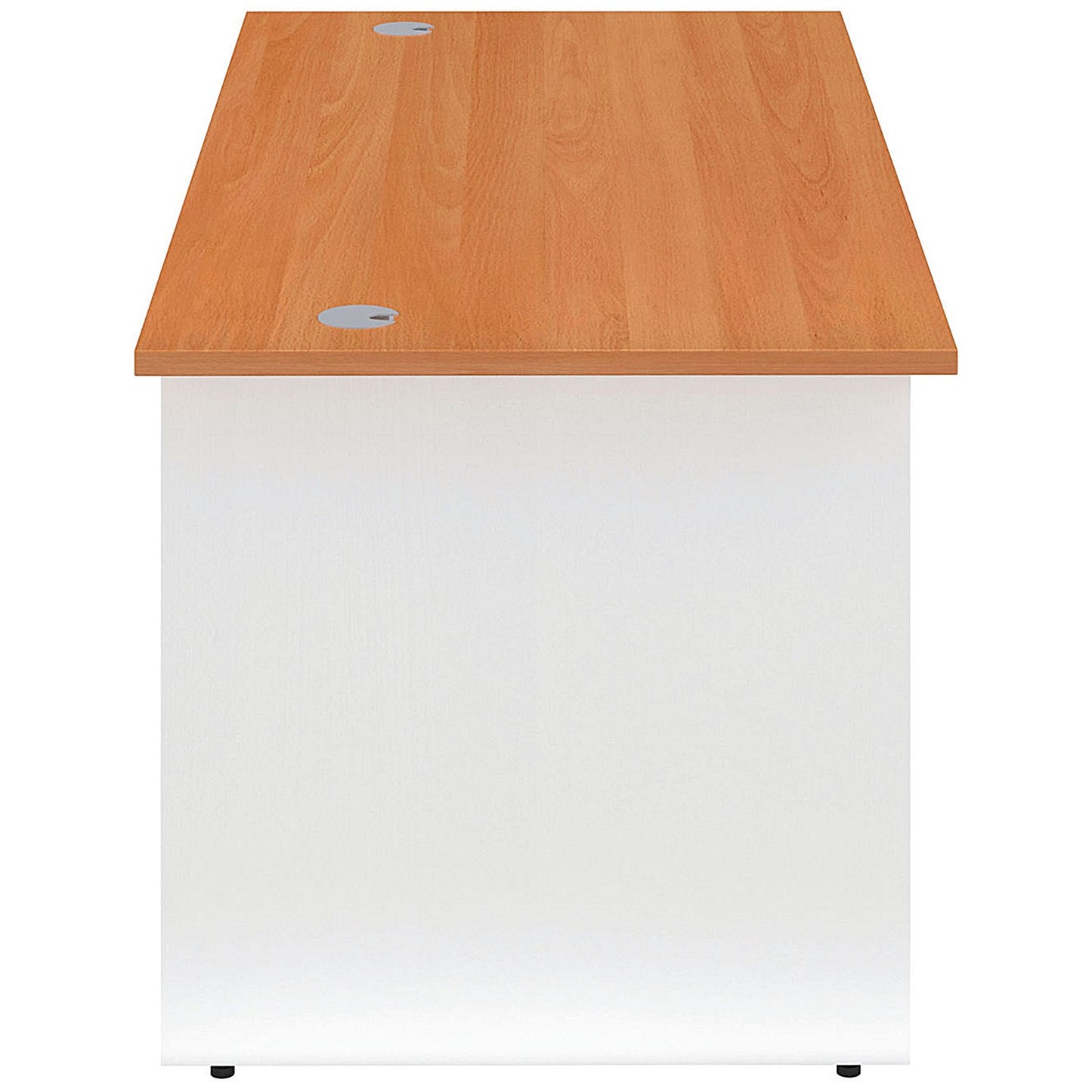 Jemini Two-Tone 1800mm Rectangular Desk, Panel End Leg, Beech & White