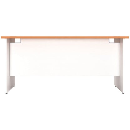 Jemini Two-Tone 1800mm Rectangular Desk, Panel End Leg, Beech & White