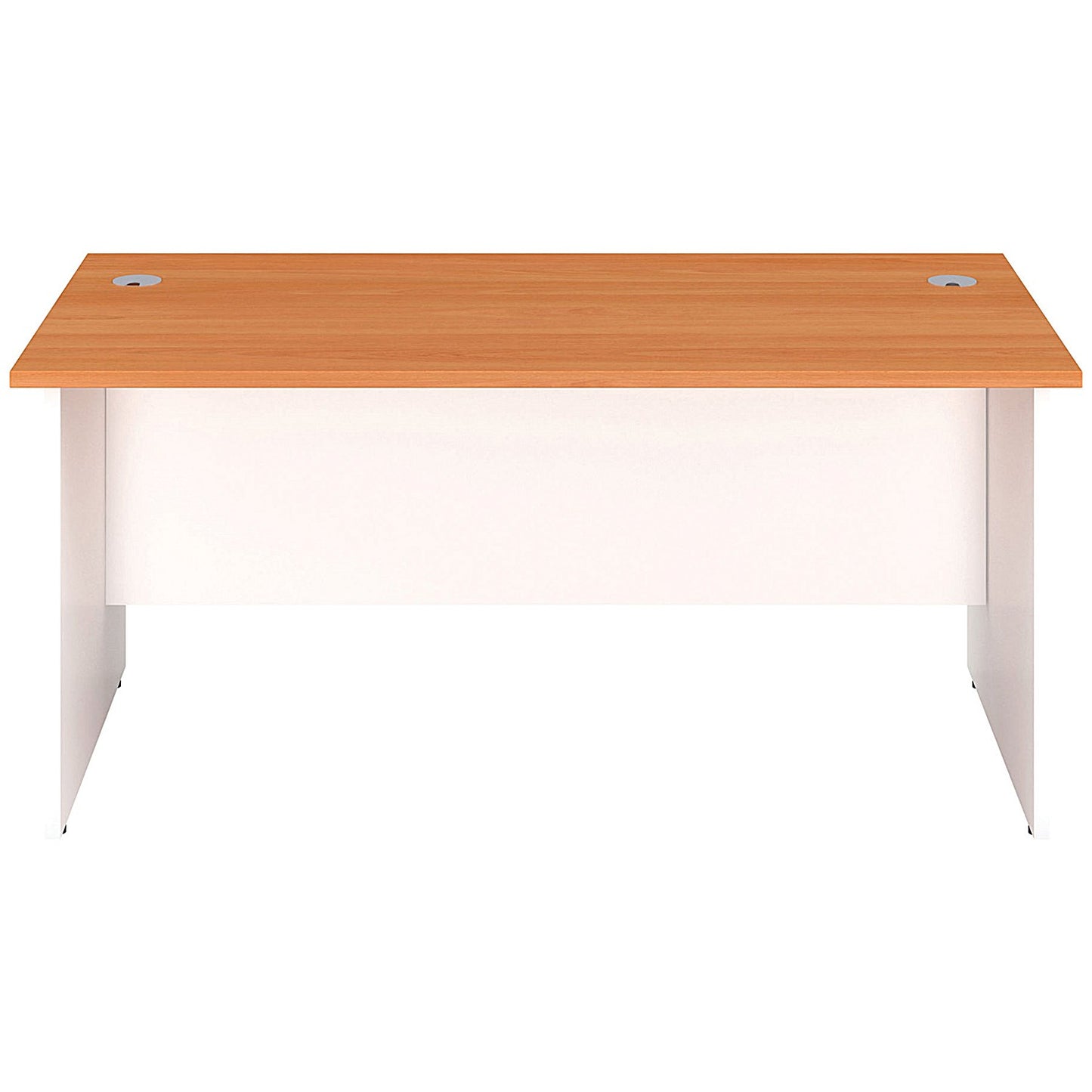 Jemini Two-Tone 1800mm Rectangular Desk, Panel End Leg, Beech & White