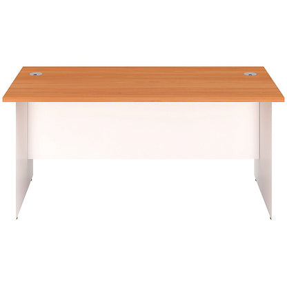 Jemini Two-Tone 1800mm Rectangular Desk, Panel End Leg, Beech & White