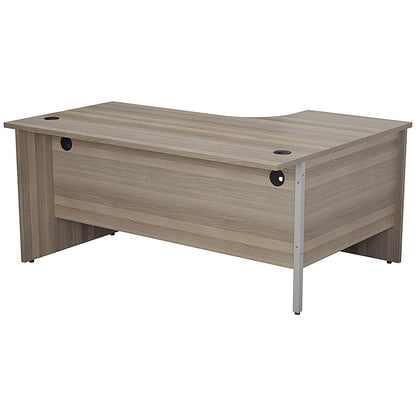 Jemini 1600mm Corner Desk, Left Hand, Panel End Leg, Grey Oak