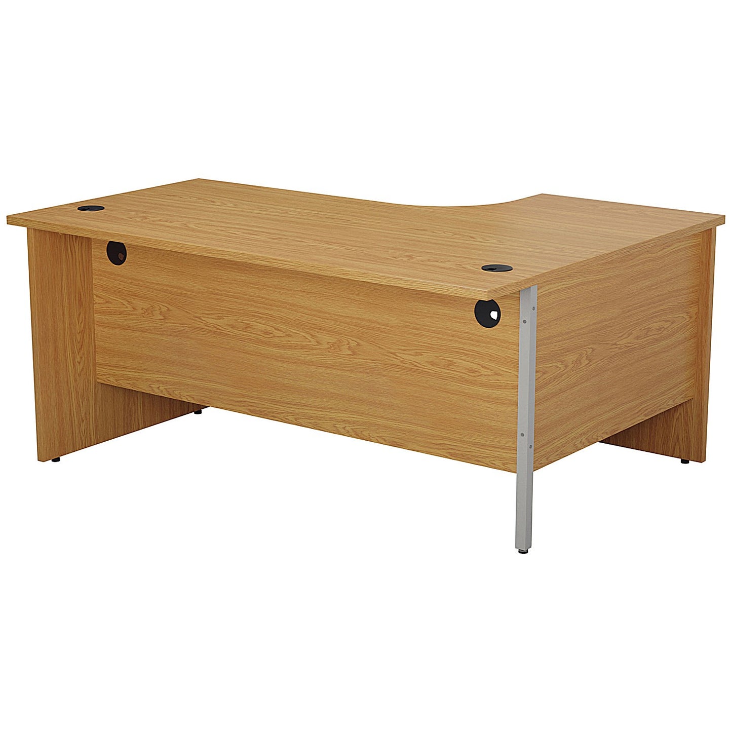 Jemini 1600mm Corner Desk, Left Hand, Panel End Leg, Oak