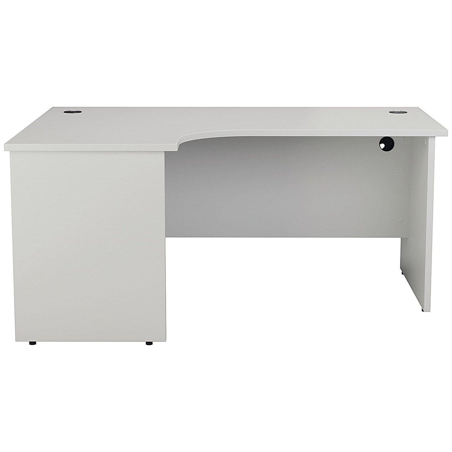 Jemini 1800mm Corner Desk, Left Hand, Panel End Leg, White