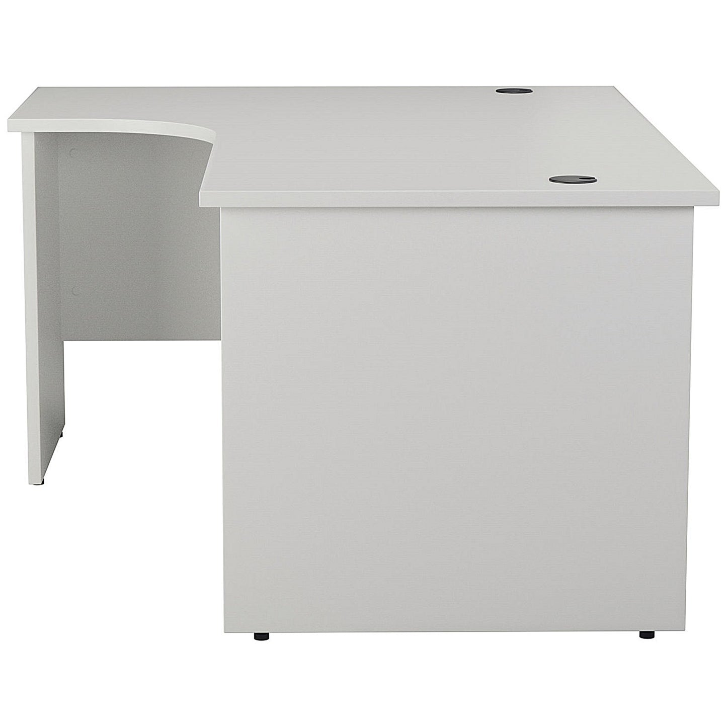Jemini 1800mm Corner Desk, Left Hand, Panel End Leg, White