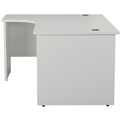 Jemini 1800mm Corner Desk, Left Hand, Panel End Leg, White