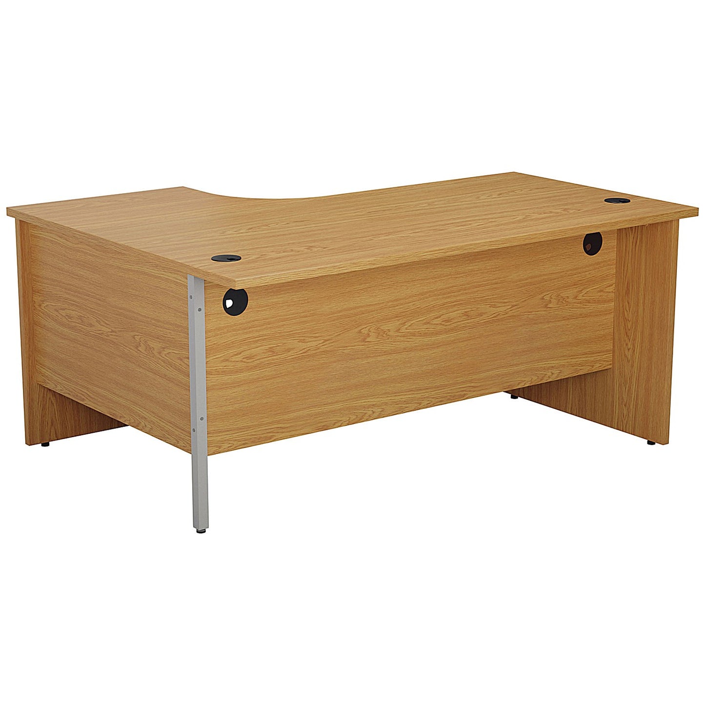 Jemini 1800mm Corner Desk, Right Hand, Panel End Leg, Oak